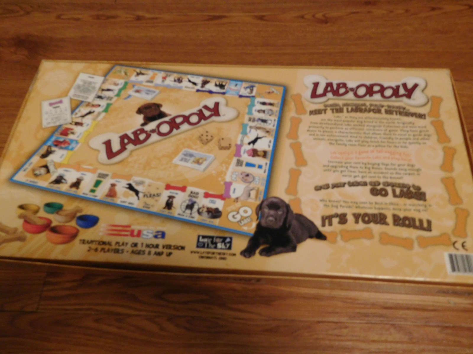 Lab-Opoly Late For The Sky Labrador Dog Monopoly Style Board Game 100% COMPLETE