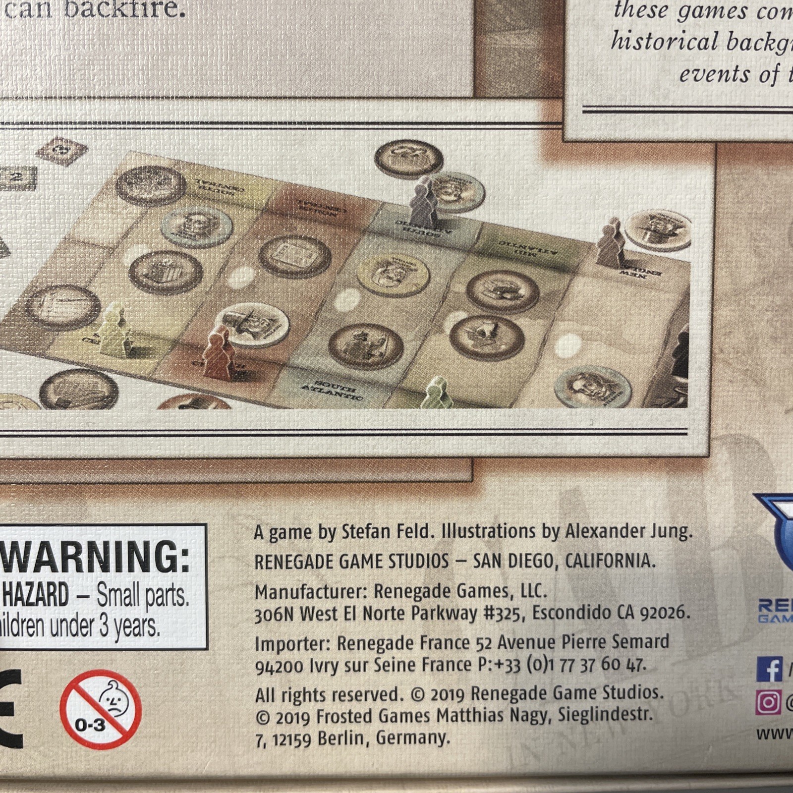 Revolution of 1828 Board Game, Renegade Game Studios History All Pieces Counted