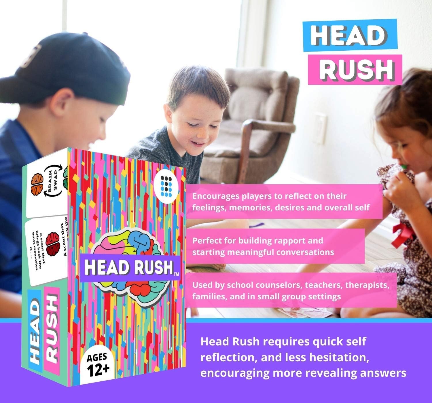 Head Rush – Social Skills and Therapy Card Games for Teens Self Awareness Mind