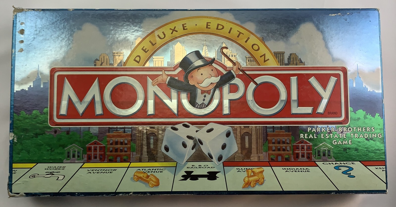 1995/98 Deluxe Monopoly Game (Long Box) Parker Brothers Complete Very Good Cond