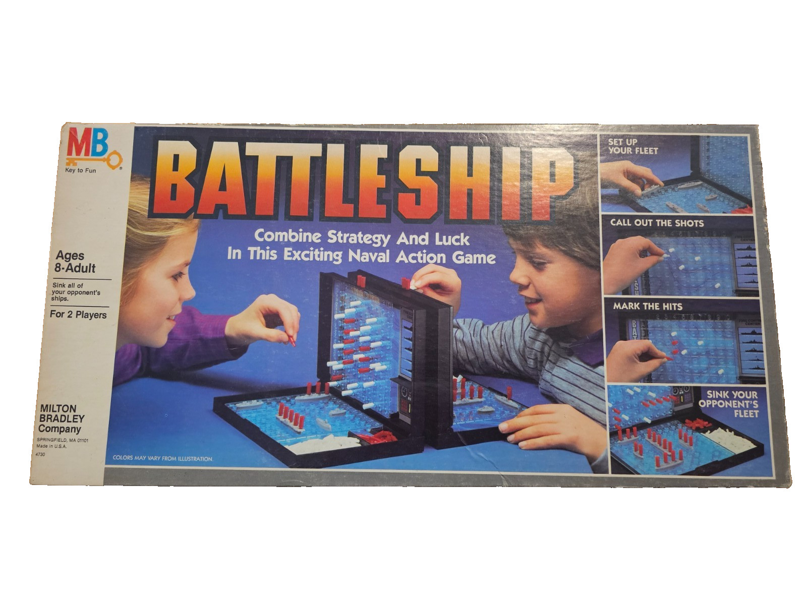 Vintage Battleship Board Game 1990 Milton Bradley Classic Naval Combat Complete