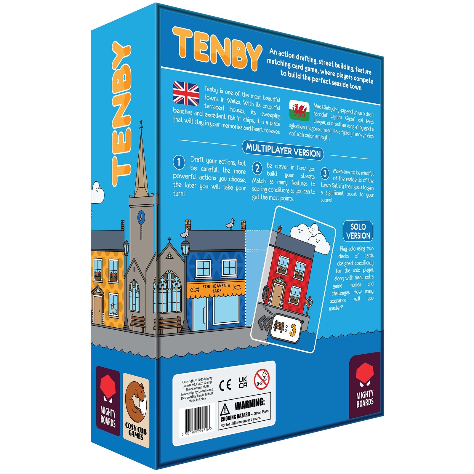 Mighty Boards: Tenby – Matching Card Game, Action Drafting, Street Building