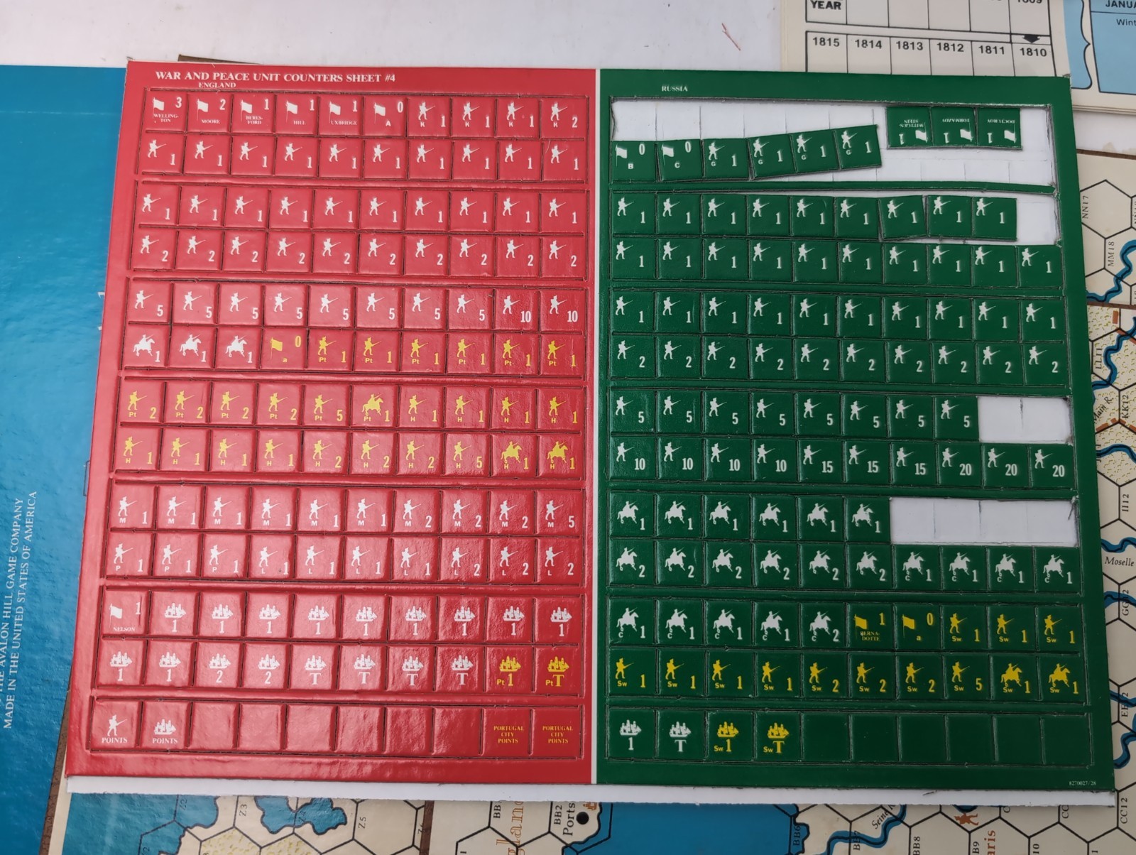 WAR AND PEACE “”Napoleonic Wars 1805-1815” – Avalon Hill – Complete