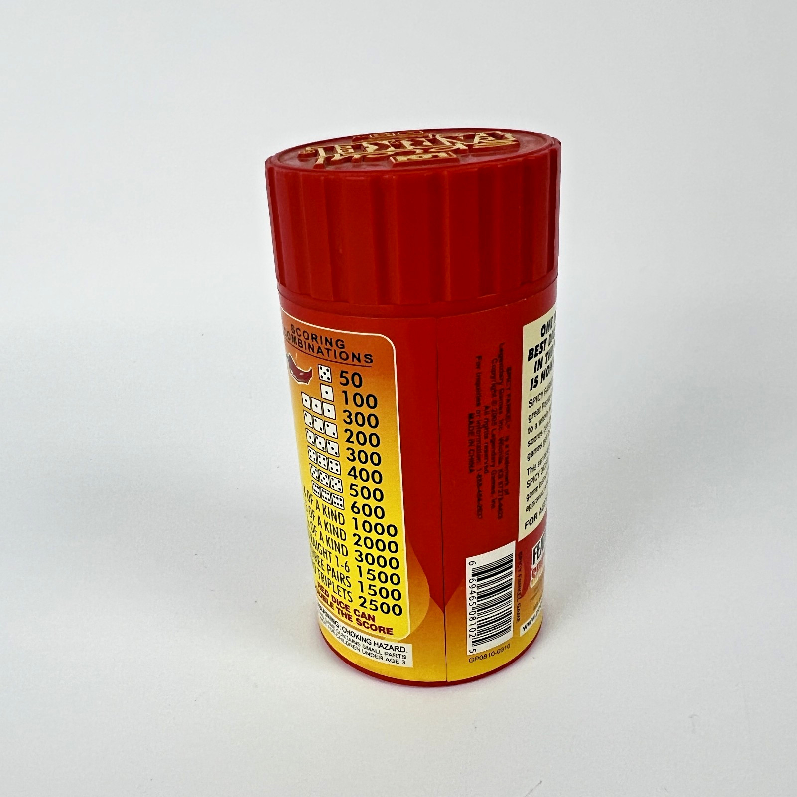 LGI Spicy Farkel 2005 Complete Red Canister Dice Game Scorepad Legendary Travel