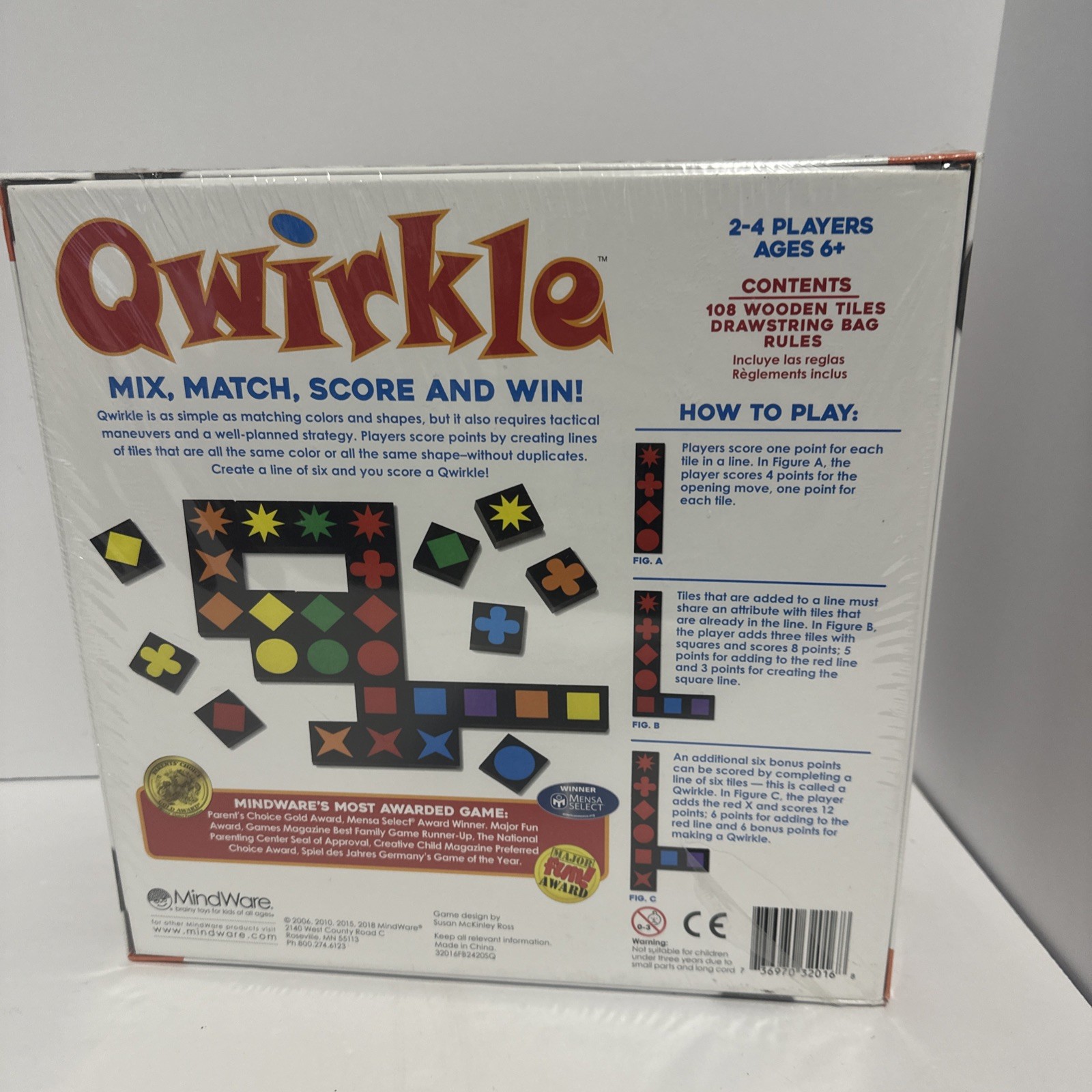 Qwirkle – The Board Game, By Mindware. Brand New