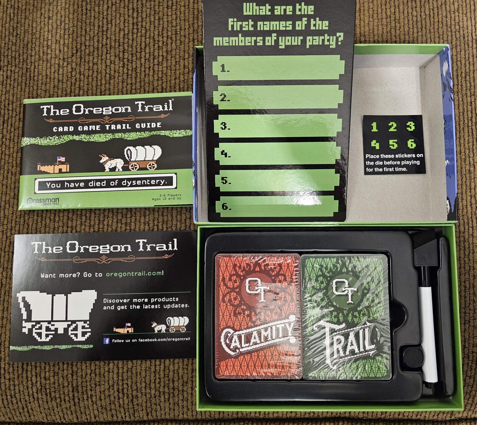 The Oregon Trail Card Game-Pressman New Family Fun 12 Years & Up, 2 to 6 Players
