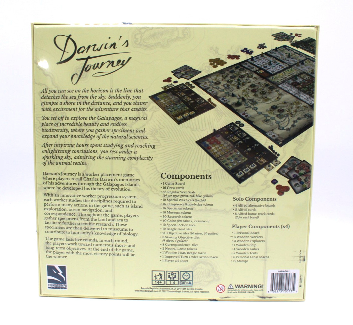 Darwin’s Journey Board Game Thundergryph Games Factory Sealed