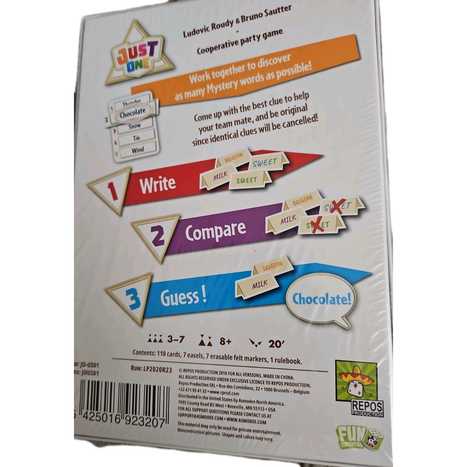 Just One Board Game (Sealed) – Cooperative Party Word Game, Ages 8+, 3-7 Players