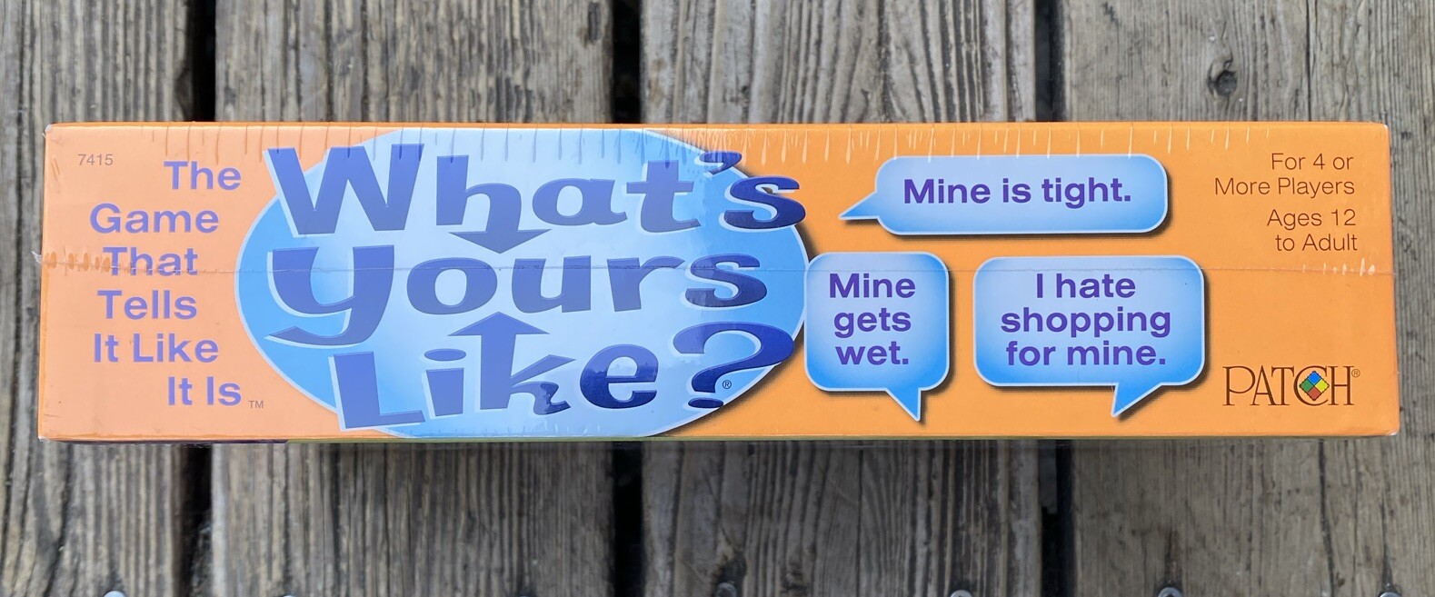 Sealed, Never opened! PATCH WHAT`S YOURS LIKE? THE CLEVER WITTY OUTRAGEOUS GAME