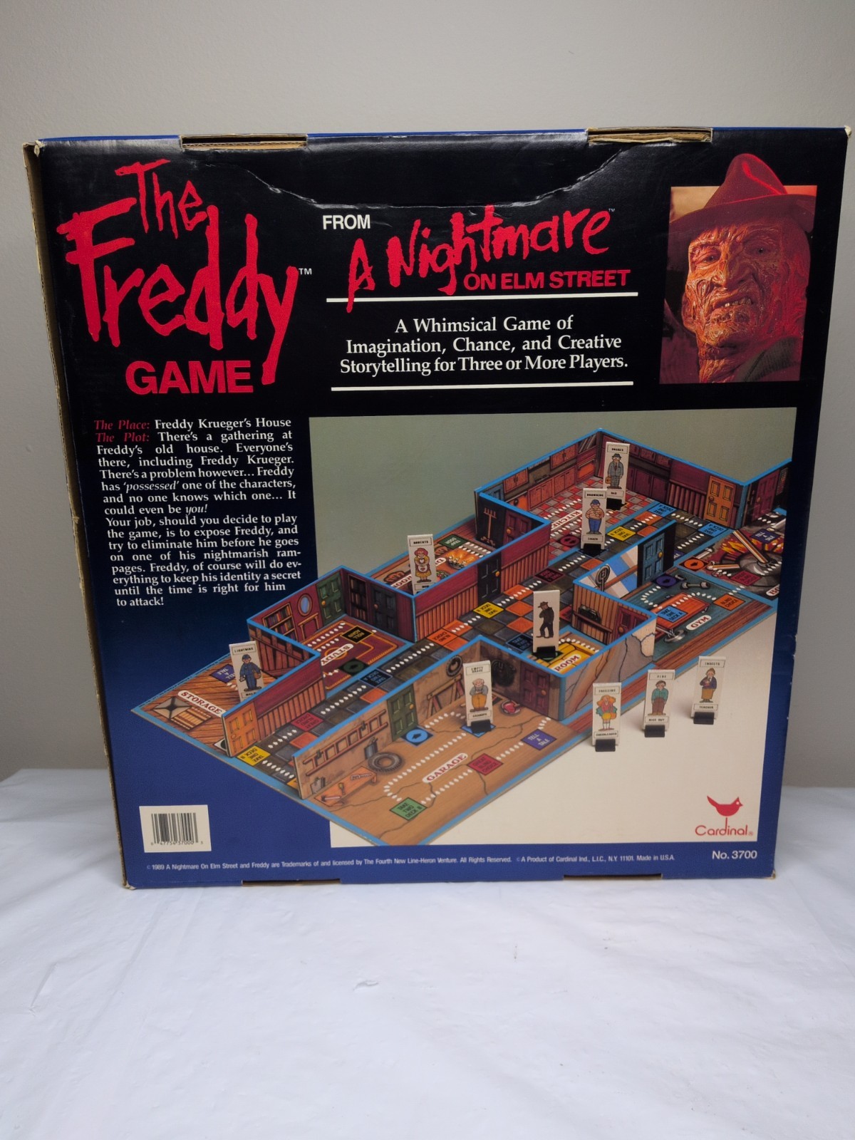 Vintage UNUSED 1989 Nightmare on Elm Street Freddy Krueger Board Game COMPLETE