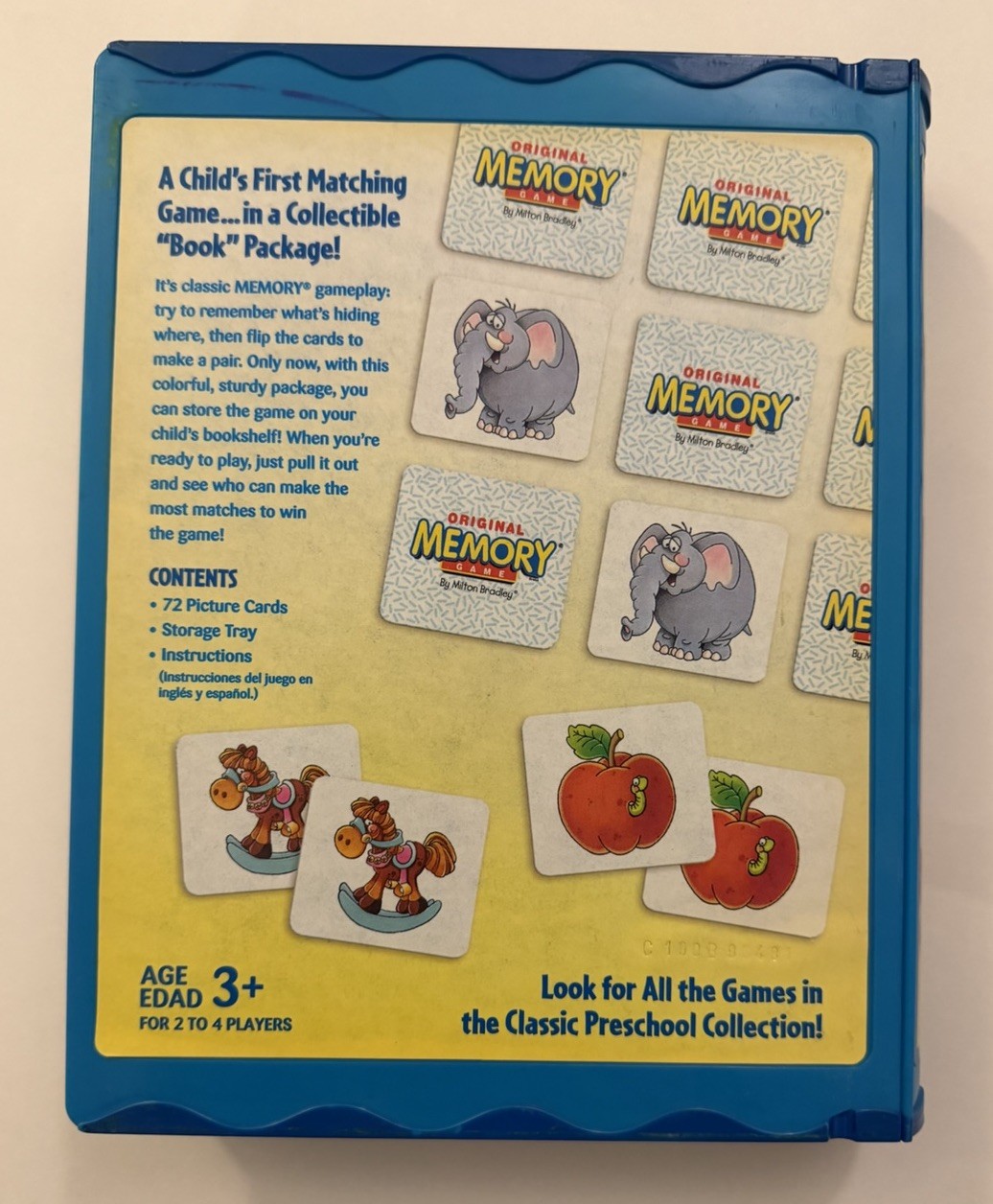 Hasbro Memory Matching Game Classic Bookshelf Edition Complete All 72 Cards!