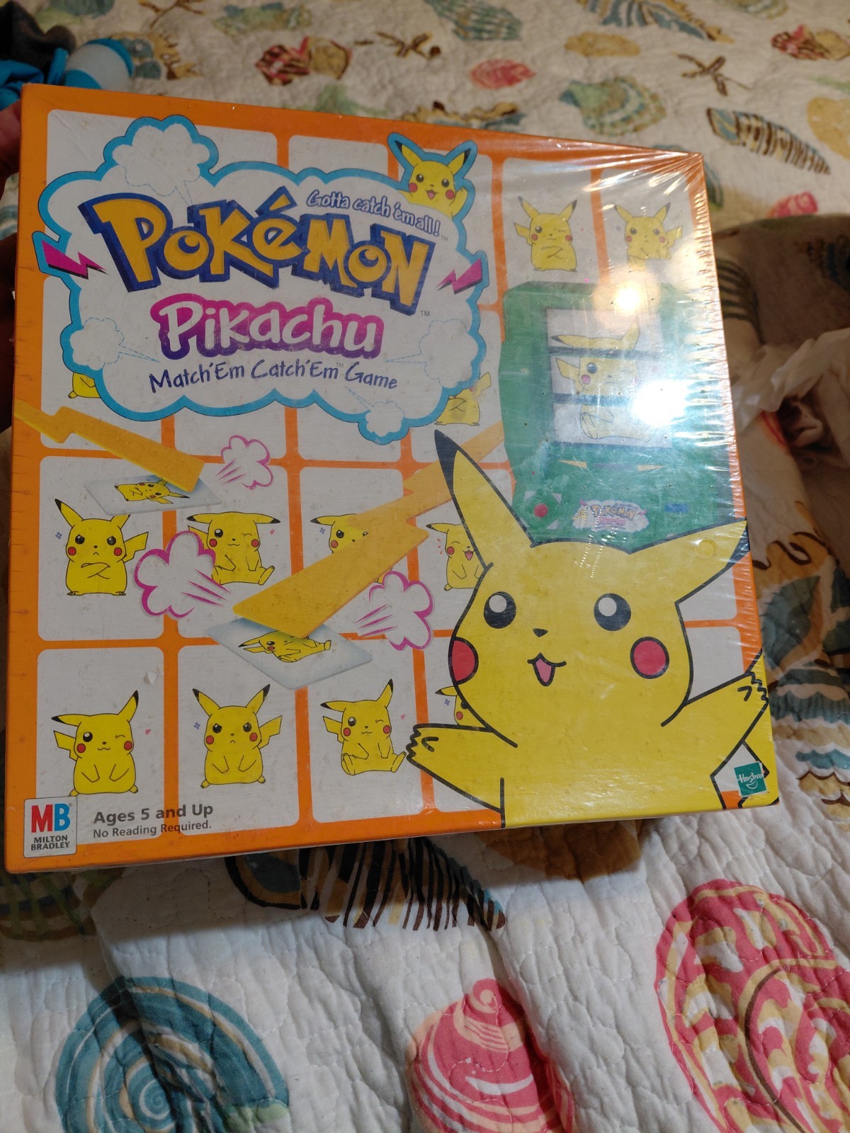 Milton Bradley Pokémon Pikachu Match’Em Catch’Em Board Game Ages 5+ No Reading