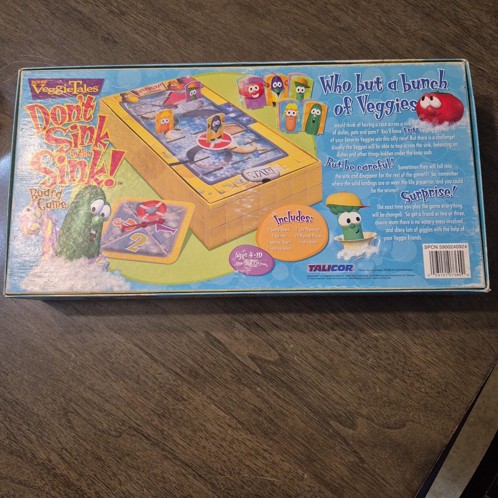 Vtg “Don’t Sink in the Sink!” VeggieTales Board Game 100% Rare READ