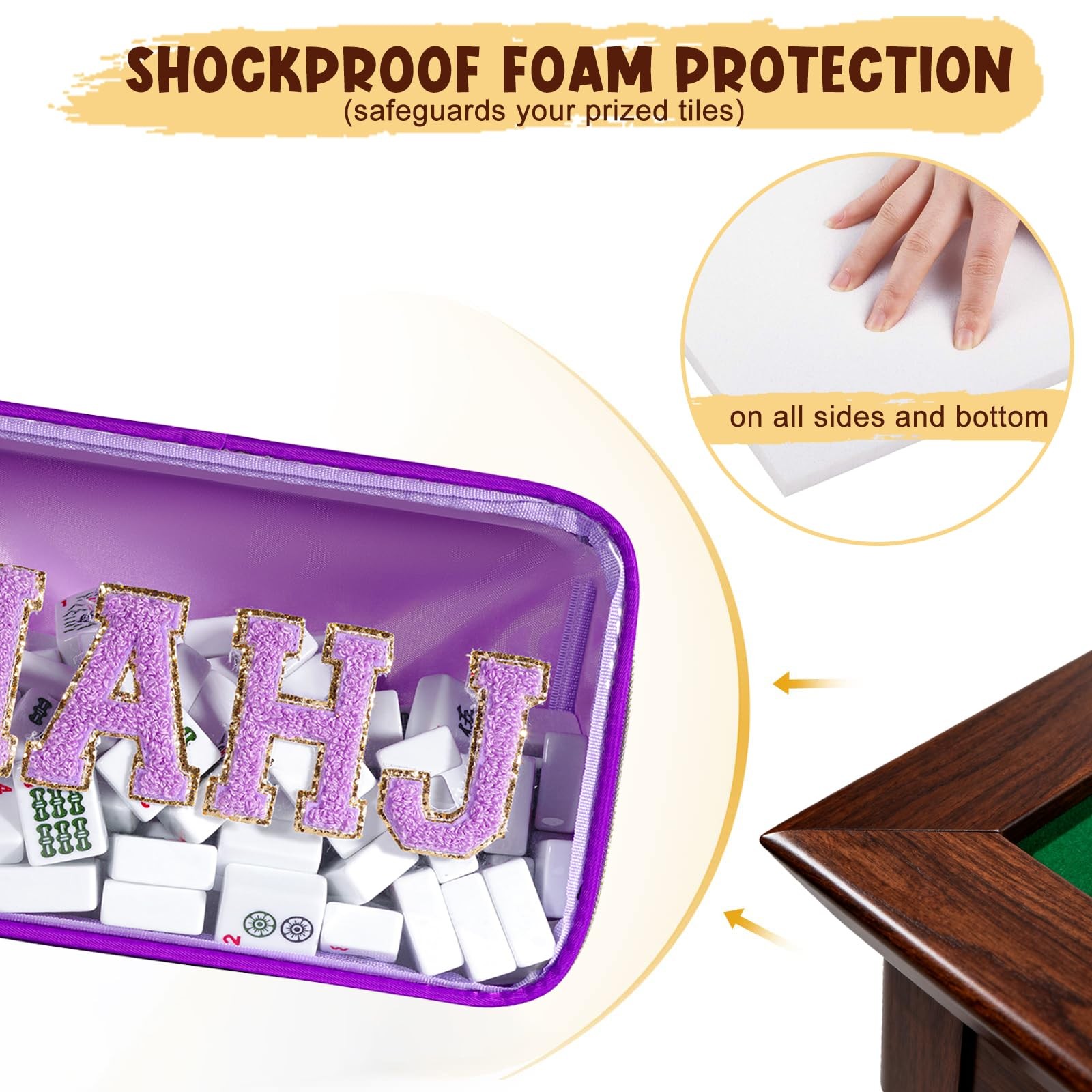 Mahjong Tiles Bag,Empty Thickened American Mahjong Bag with Zipper Suitable f…