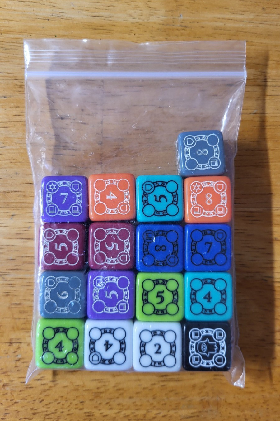 Middara Etched Dice Set Board Game – Unintentional Malum Act 1 – Misprint – READ