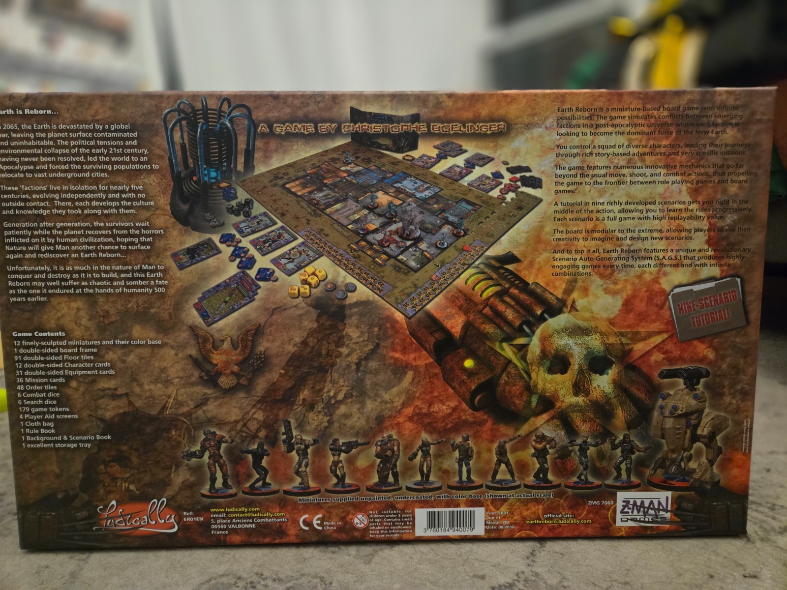 2010 Ludically Earth Reborn Board Game by Z-Man Games New Unpunched