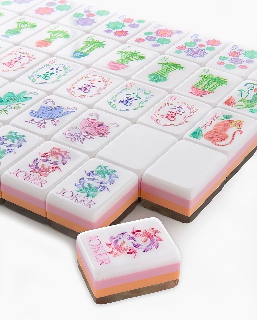 American Mahjong Game Set, 160 Pearlescent Layered Mah Jong Tiles