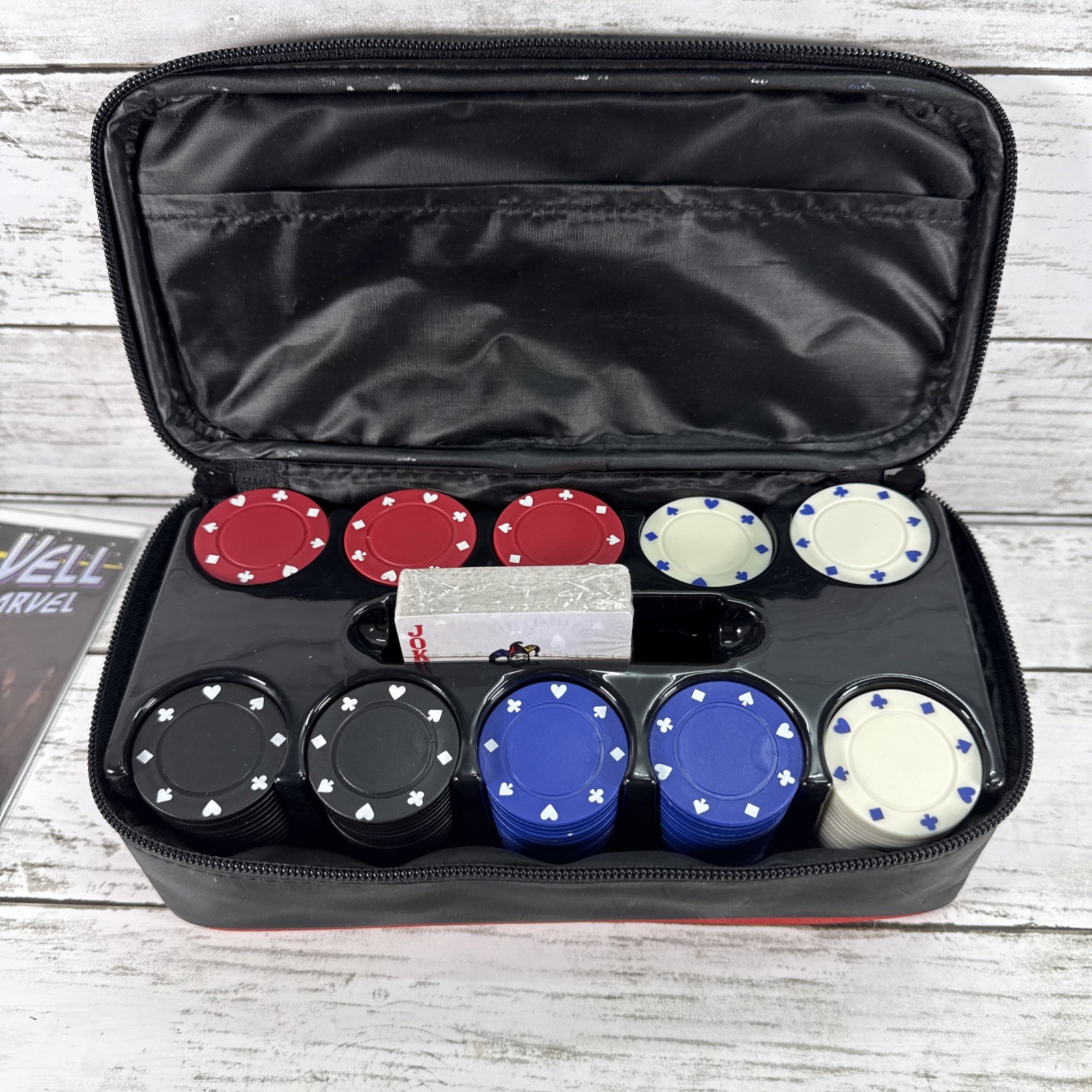 World Series of Poker Chip Set Carry Bag Sealed Cards Casino Game Night Set
