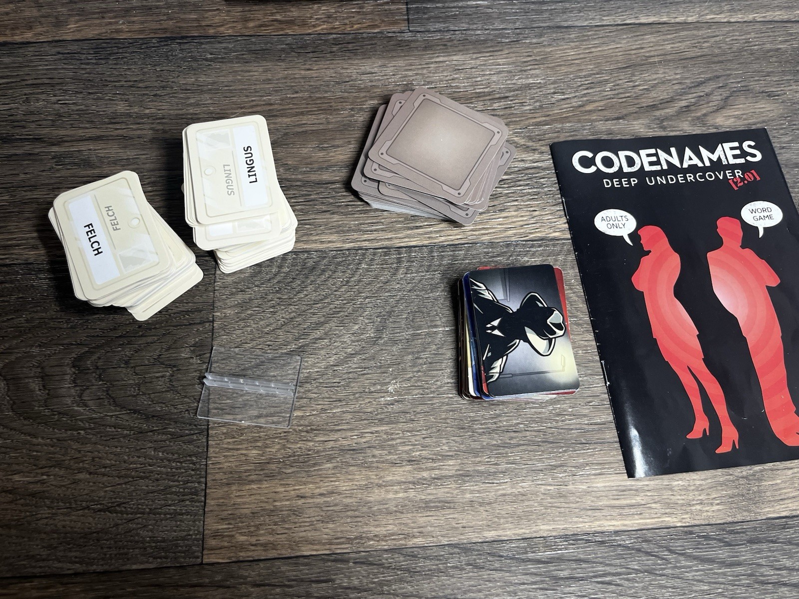 Codenames Deep Undercover 2.0 Adult Party Game 18+ Lark & Clam Complete