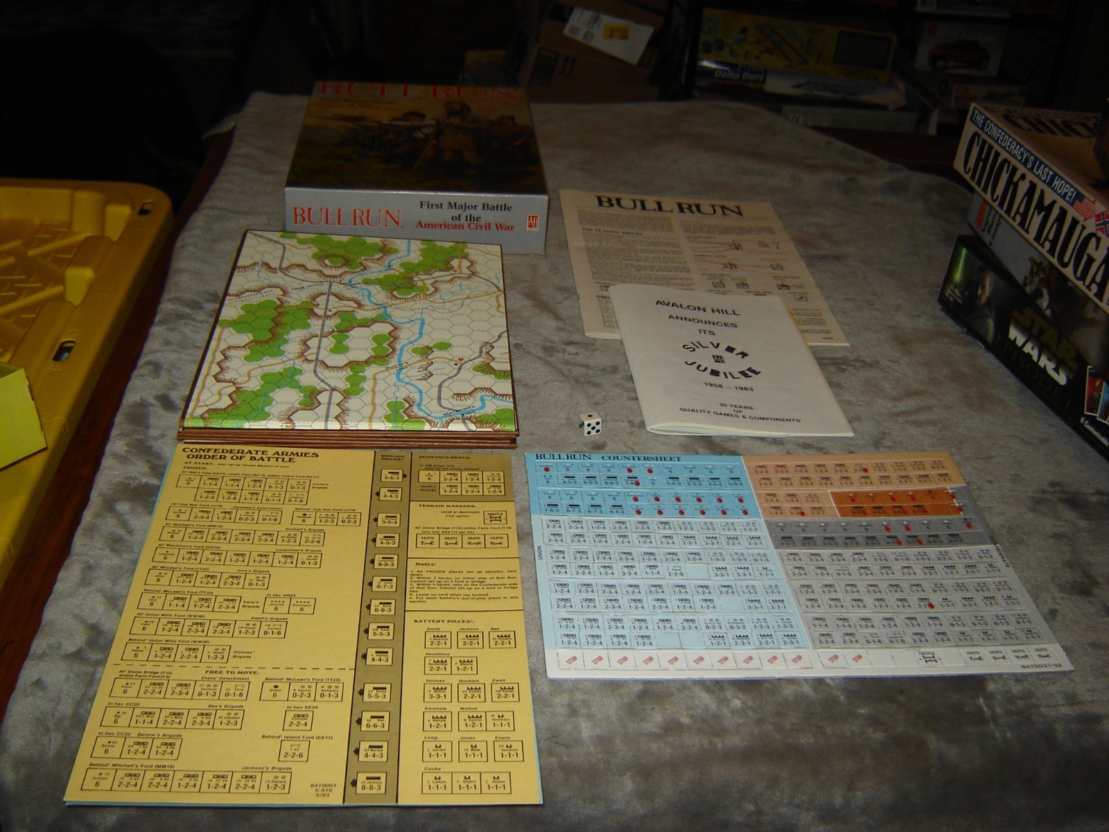 Avalon Hill Game Co. #847 Bull Run UNPUNCHED Never Played Excellent Cond NICE