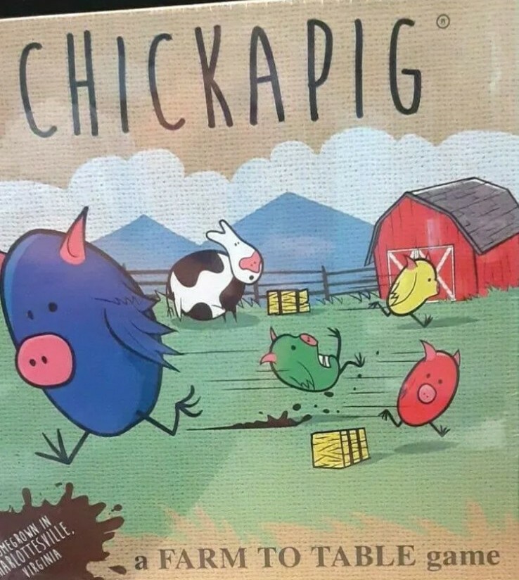 Chickapig Family Friendly Board Game For 2 or 4 Players NIB