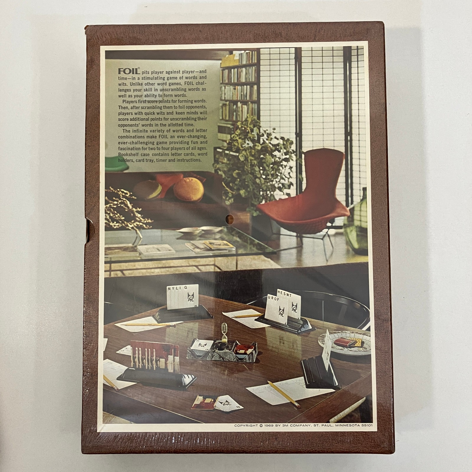 Foil Challenging Game of Words and Wits Vintage 1969 SEALED 3M Bookshelf Game