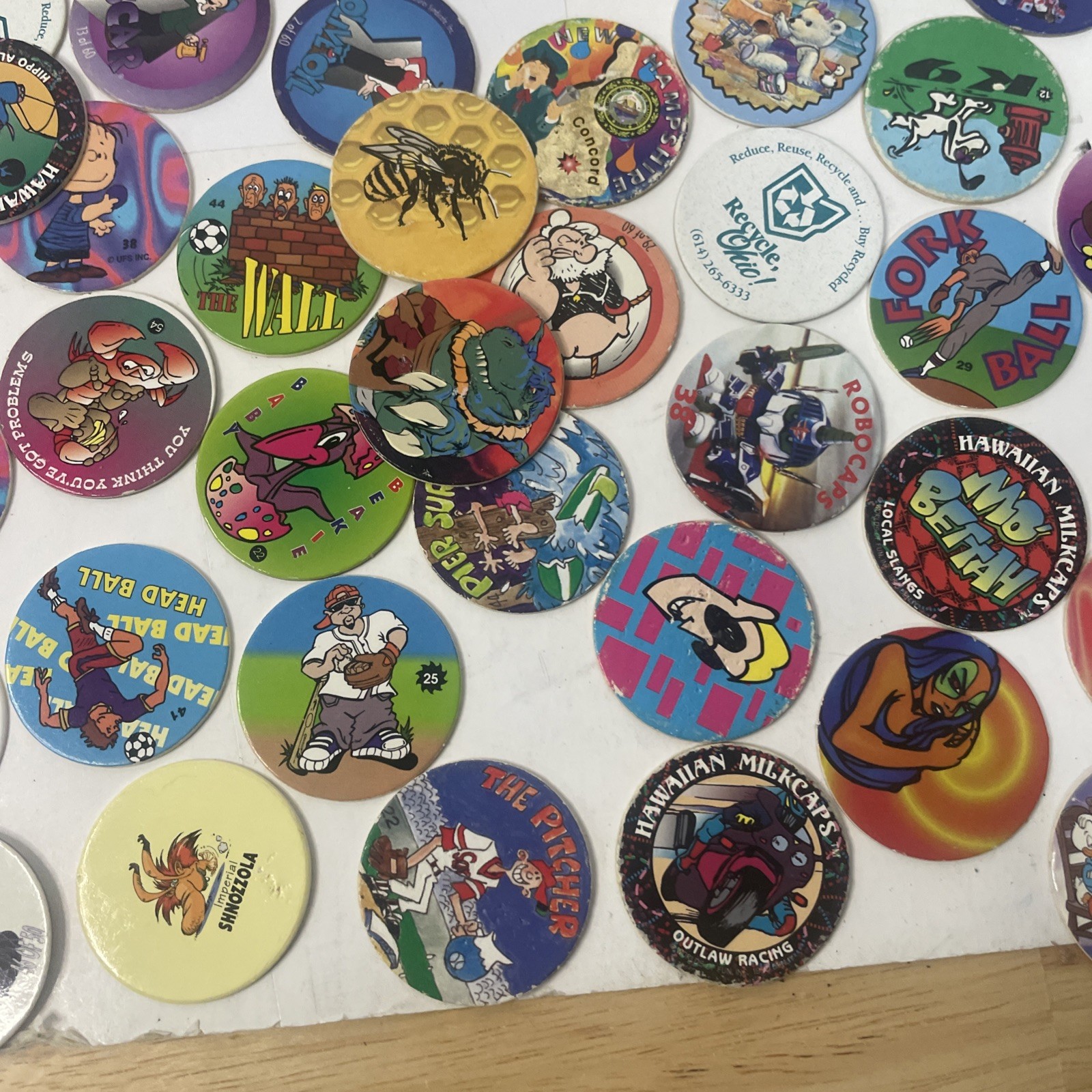 Vintage 90 ’s POG Collection – Lot of 150+ POGs As Seen In Photos