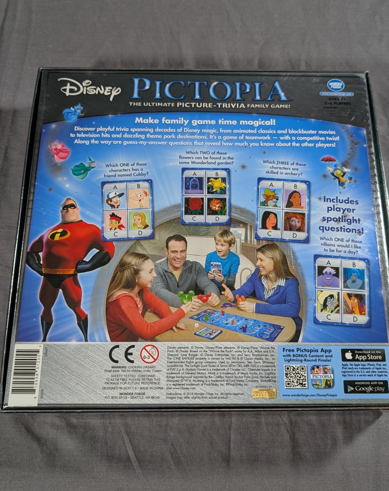 PICTOPIA Disney Edition Picture Trivia Family Board Game -New Open Box