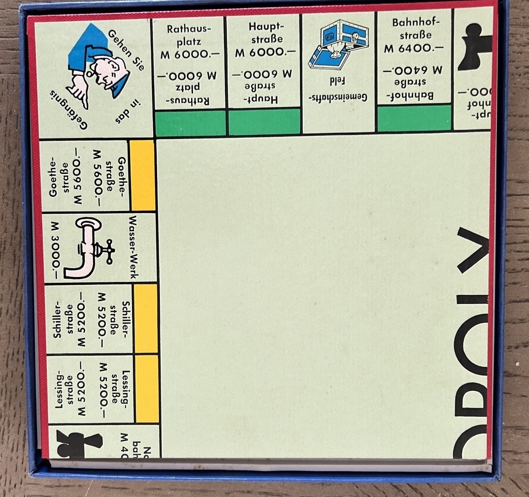 Monopoly Rare German Import 1961 Comp Amazing Condition Wood Pcs Spiele Schmidt