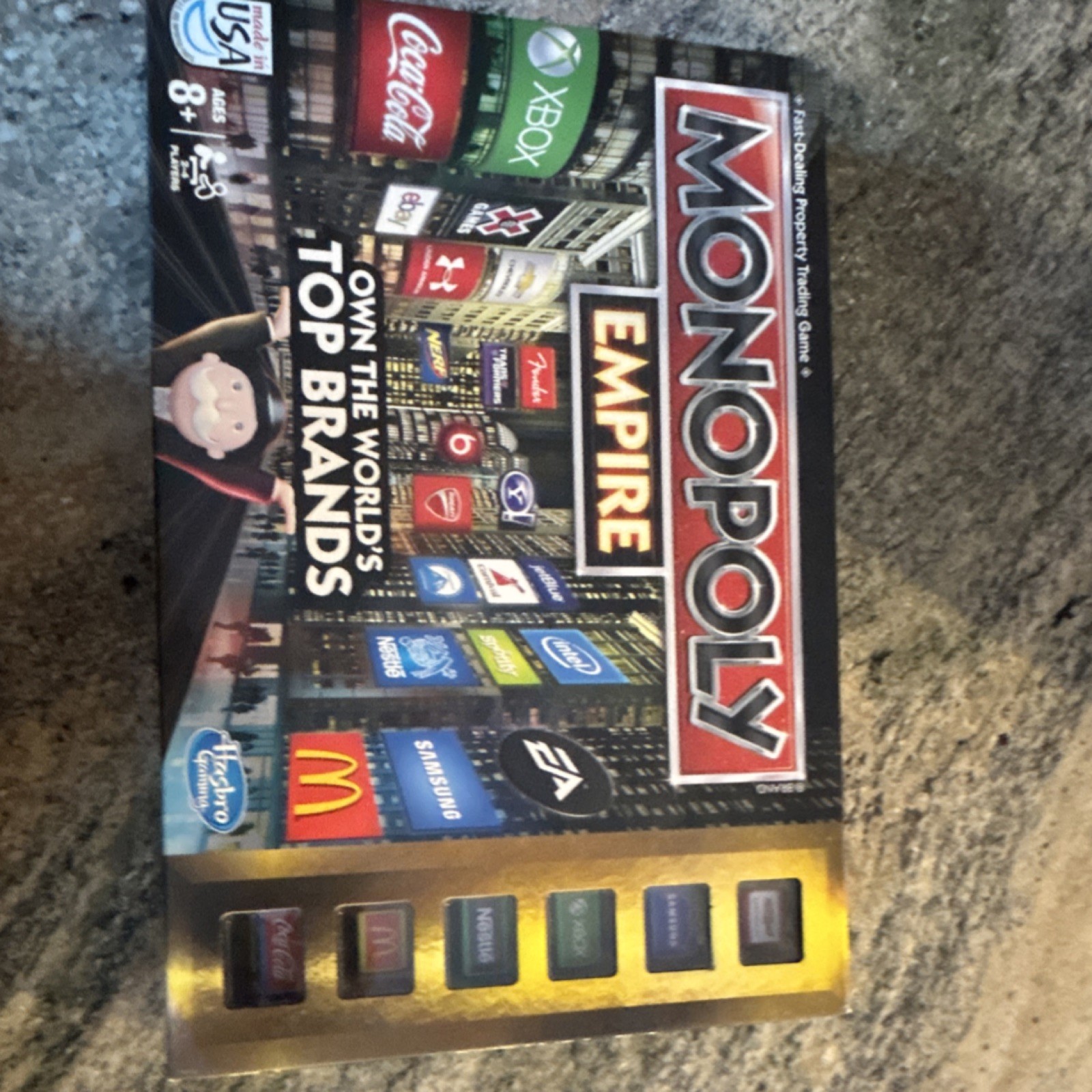 Hasbro Monopoly Empire Board Game Branded Tokens Empire Cards Ages 8+ Complete