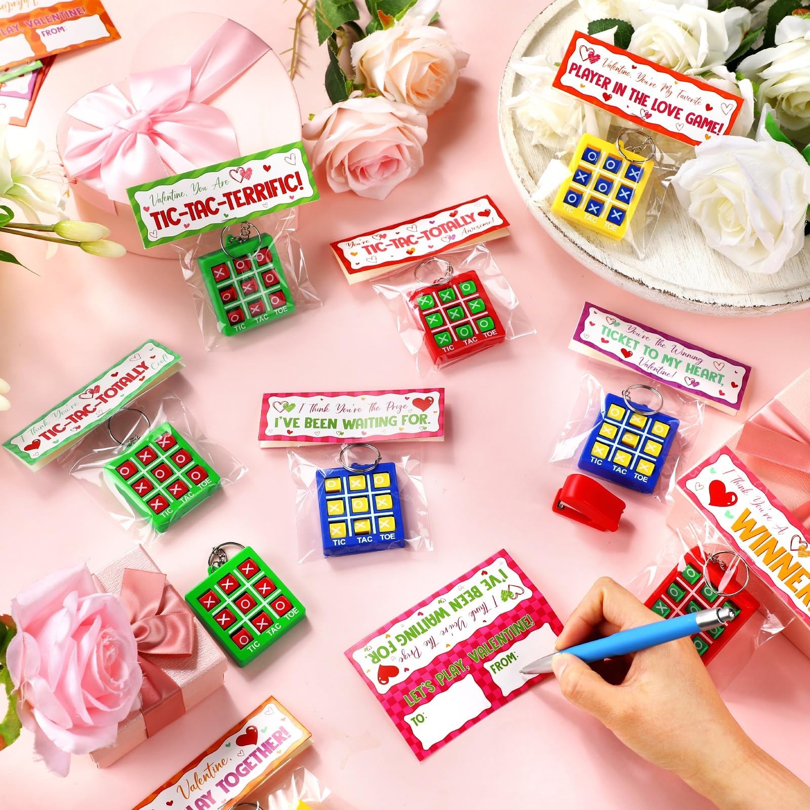 Huquary 48 Pcs Tic Tac Toe Game Birthday Party Favors Easter Basket Goodie Ba…