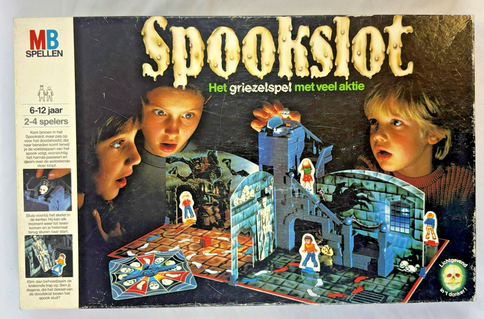 MB Games Haunted Castle Board Game Party Game Complete Vintage 80s