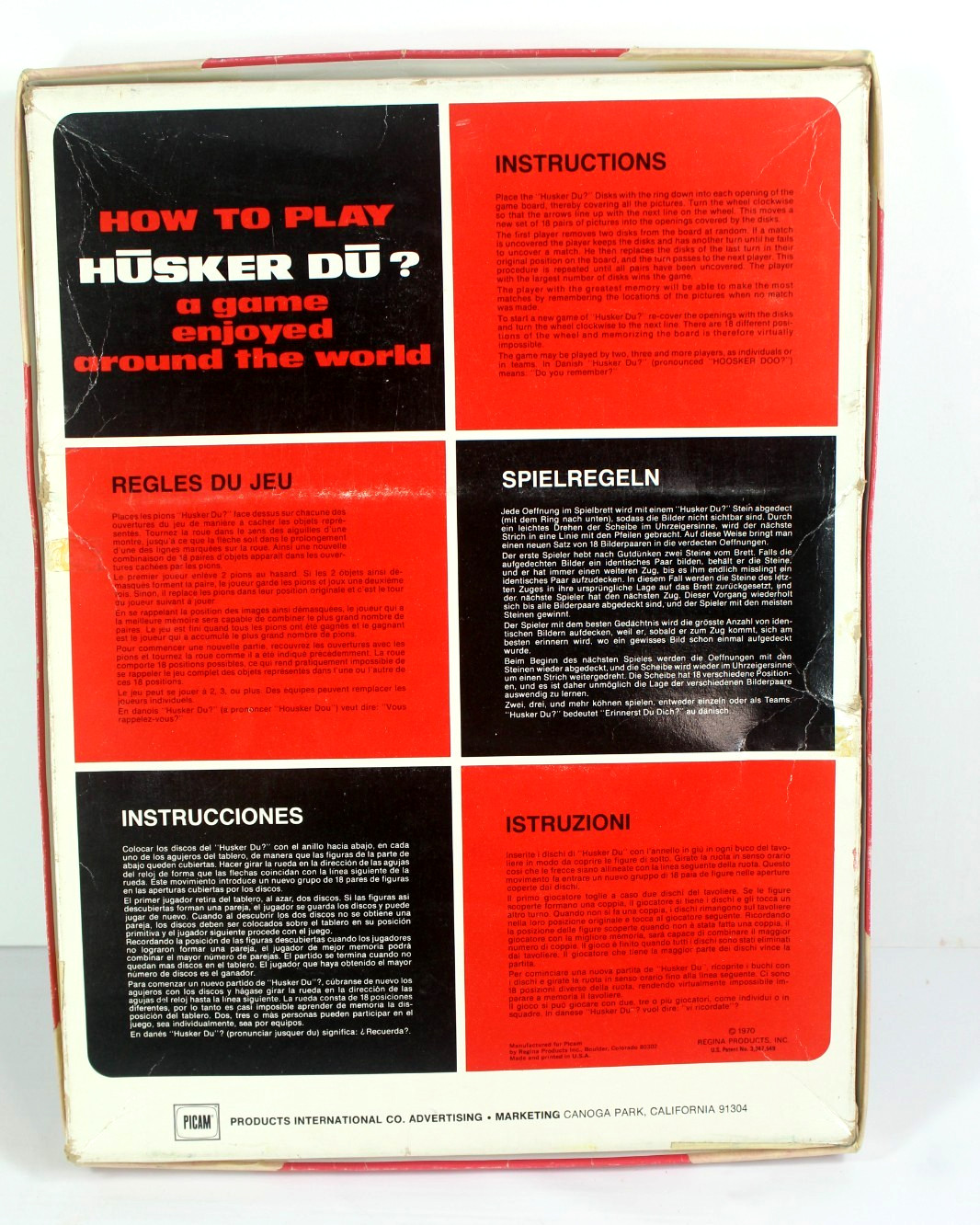 Husker Du? 1970 Kids Memory Game w/ 37 Discs, Game Board. Vintage, Hard To Find