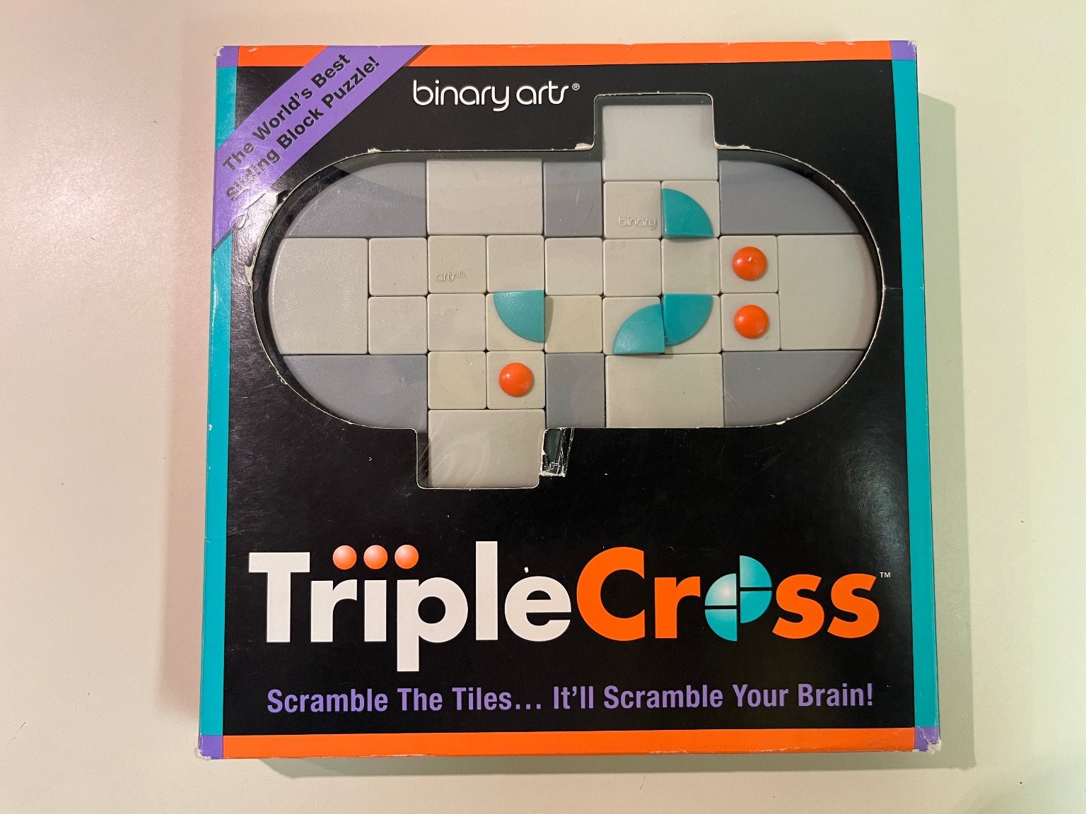 TripleCross Sliding Block Puzzle, Scramble the Tiles, It’ll Scramble Your Brain!