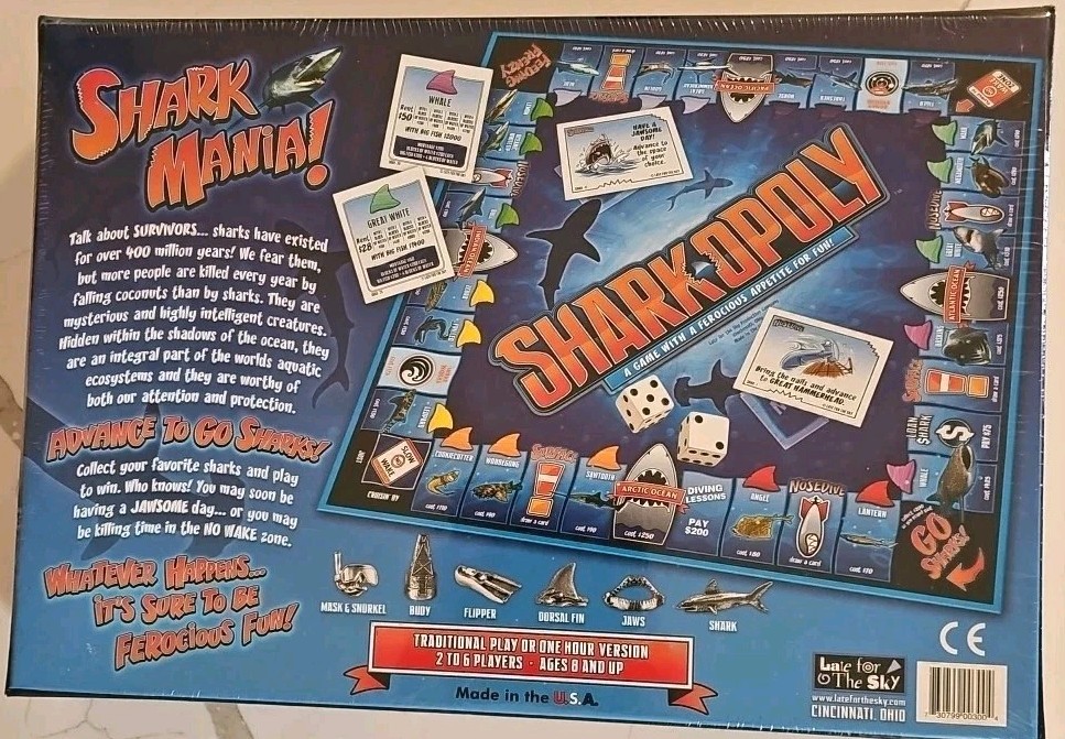 Sharkopoly Board Game Like Monopoly Sealed NEW