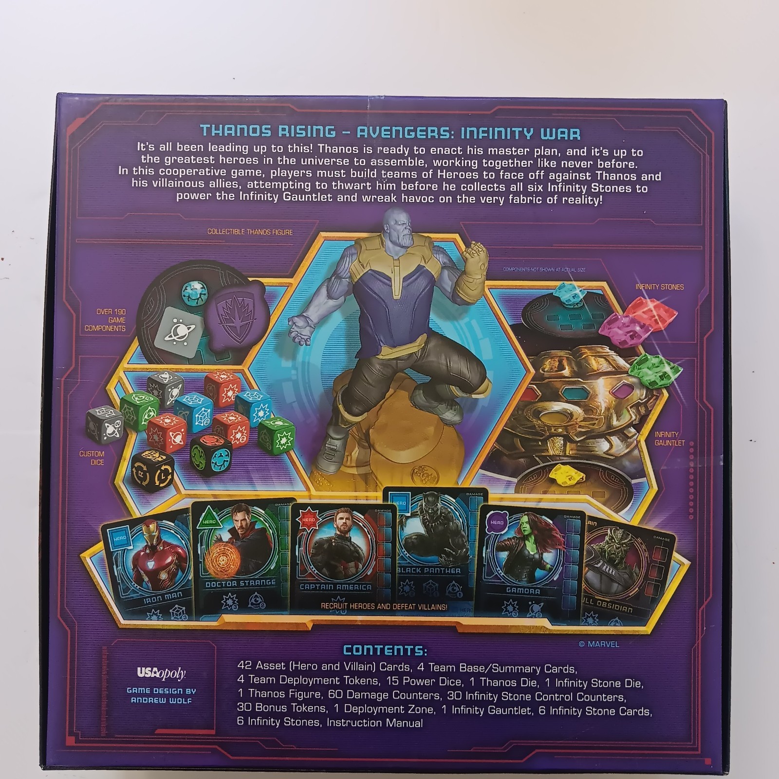 Marvel Avengers Infinity War Thanos Rising Game USAopoly 2018