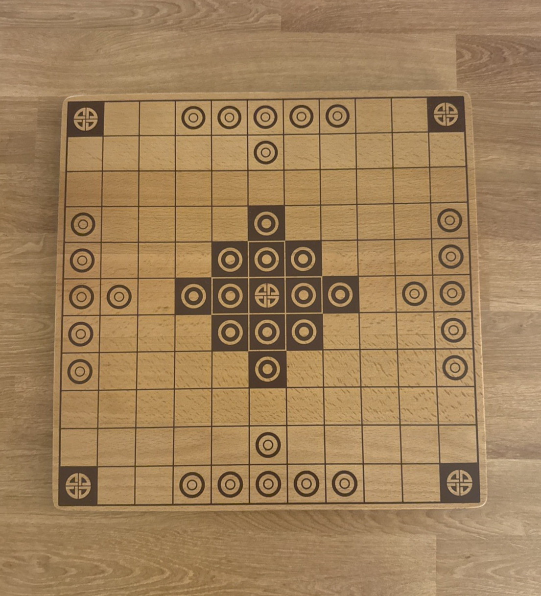 Hnefatafl Viking Chess Strategy Board Game Wooden Ages 8+ Complete Marbles Brain