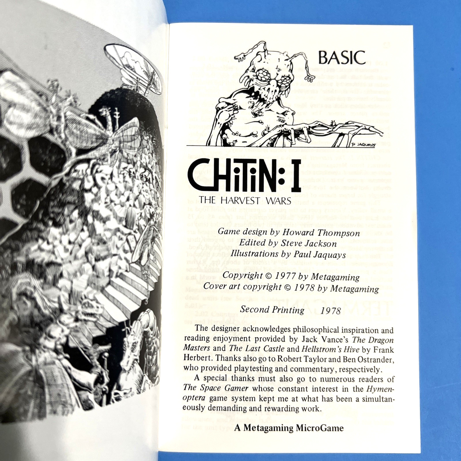 CHiTiN: I The Harvest Wars Metagaming Microgame #2, 2nd Printing (1978)