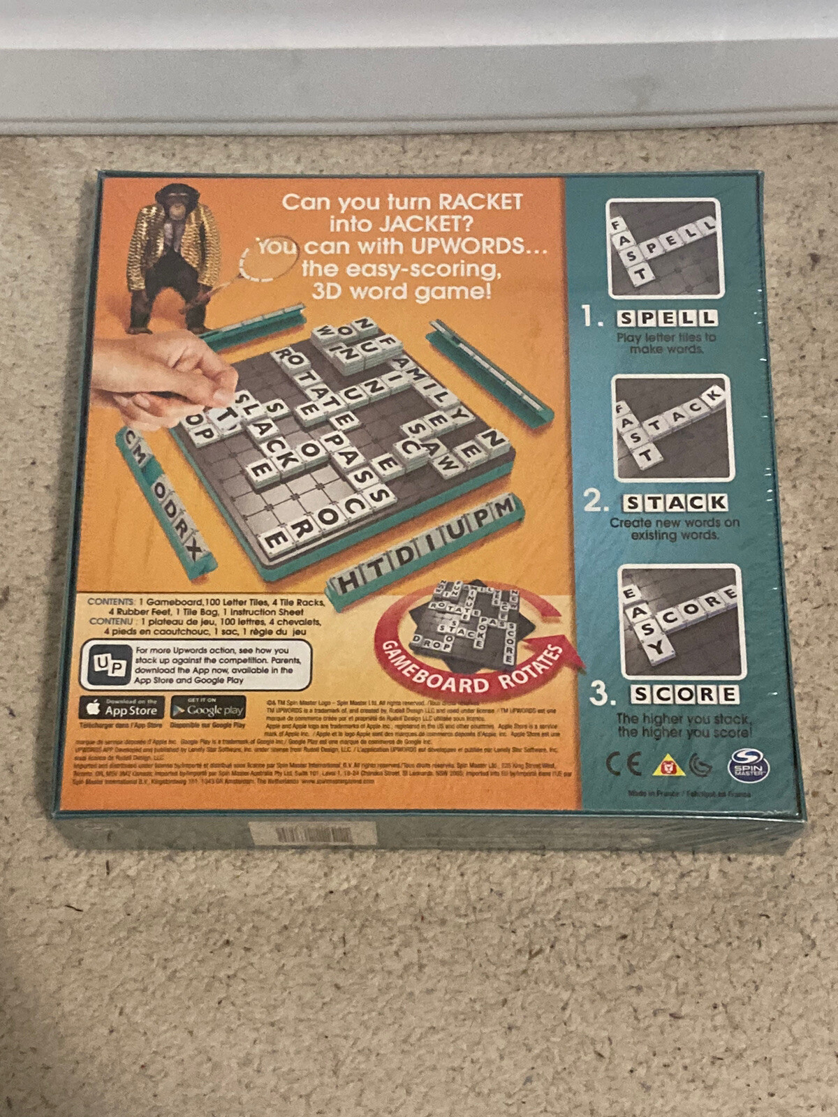 UpWords Board Game Quick Stacking & Word Hacking Sealed NEW