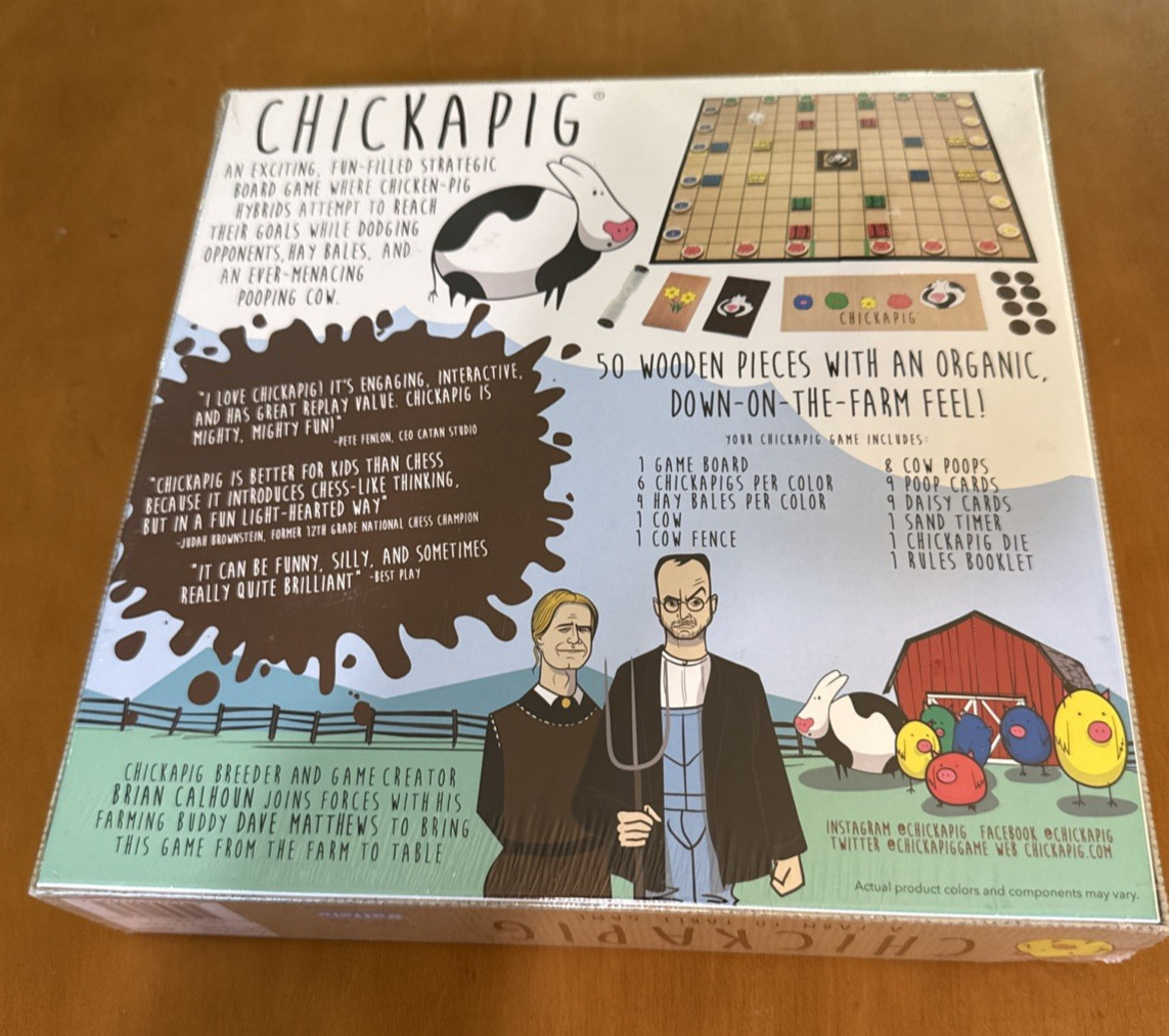 Buffalo Games Chickapig A Farm To Table Game Ages 8+ Family Board Game Sealed