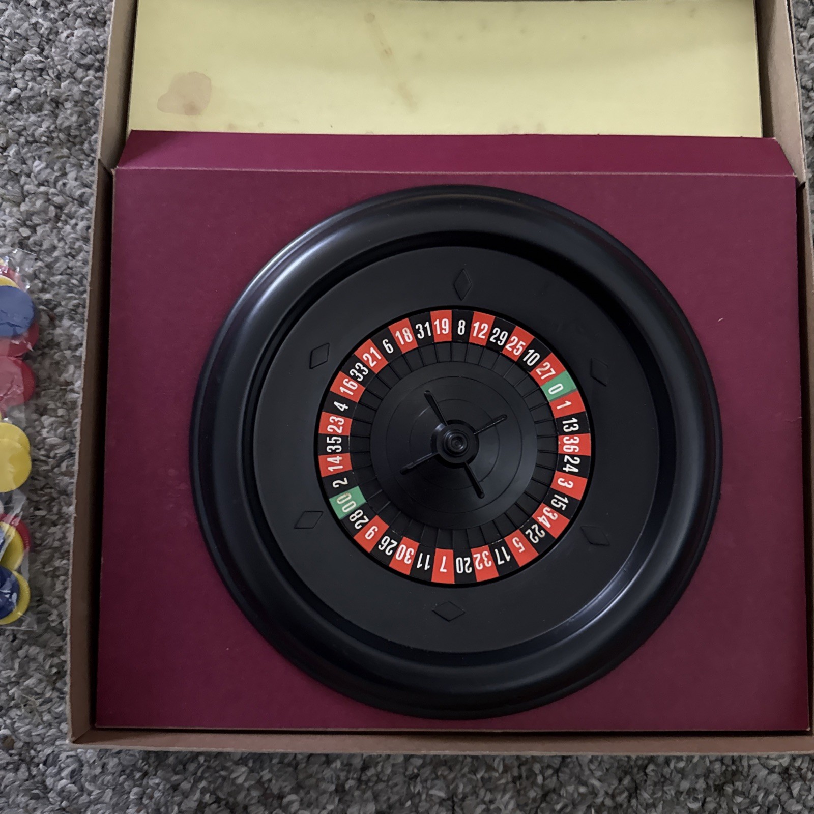 Vintage Hasbro casino Roulette game 1969 family game gambling betting game night