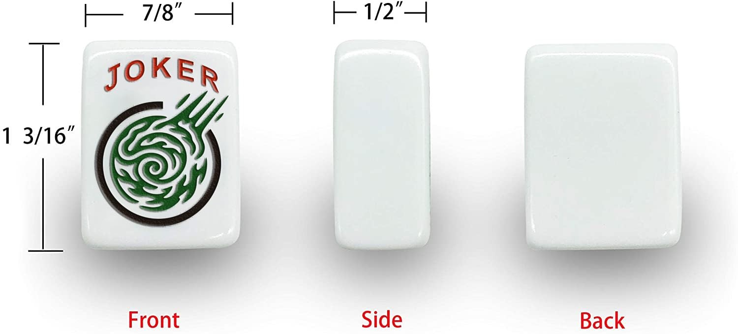 10 inches (W) x 21 (L) x 6 (H), American Mahjong With Red Paisley Bag