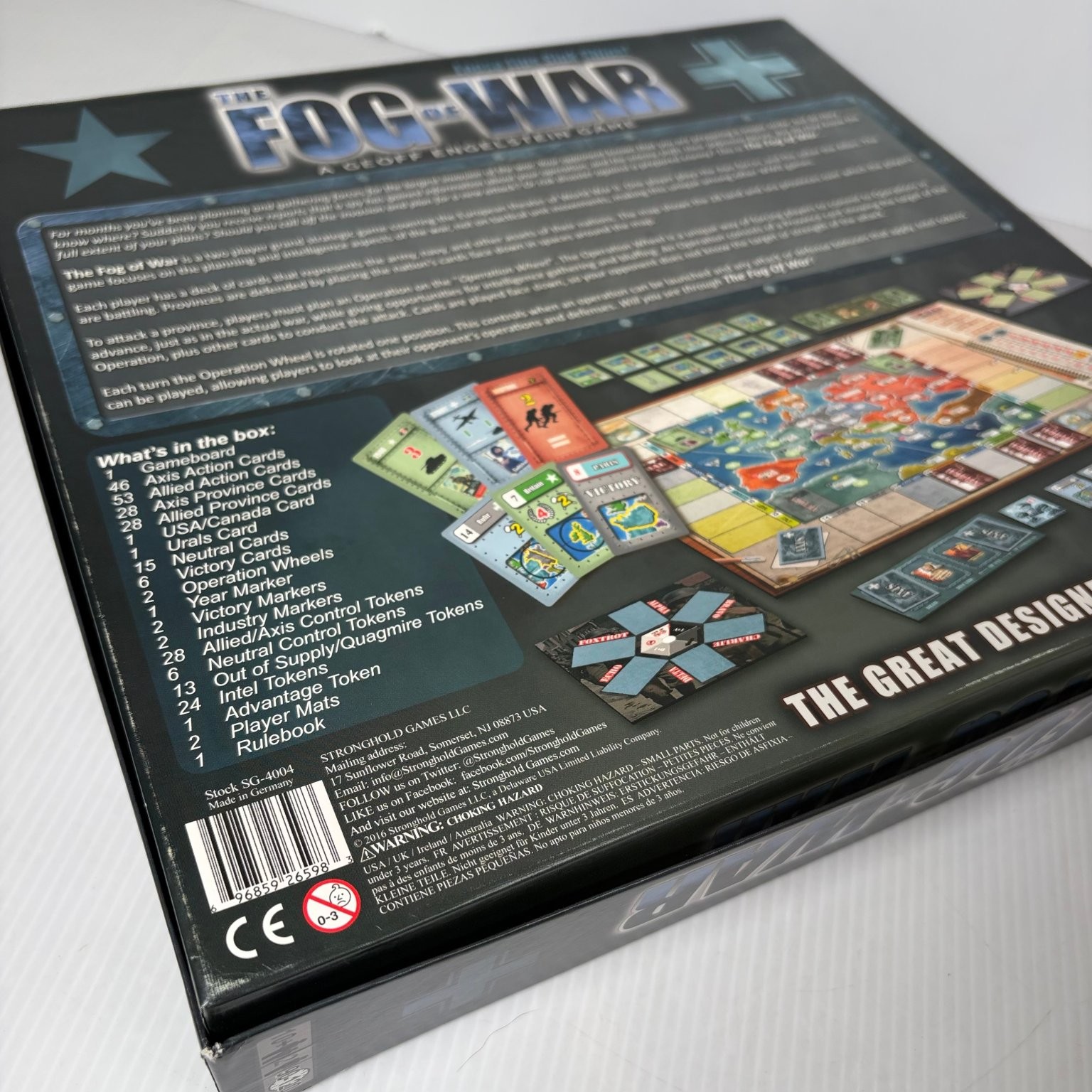 The Fog of War Stronghold Games Board Game 2 Players Ages 10+ WWII Strategy 2016