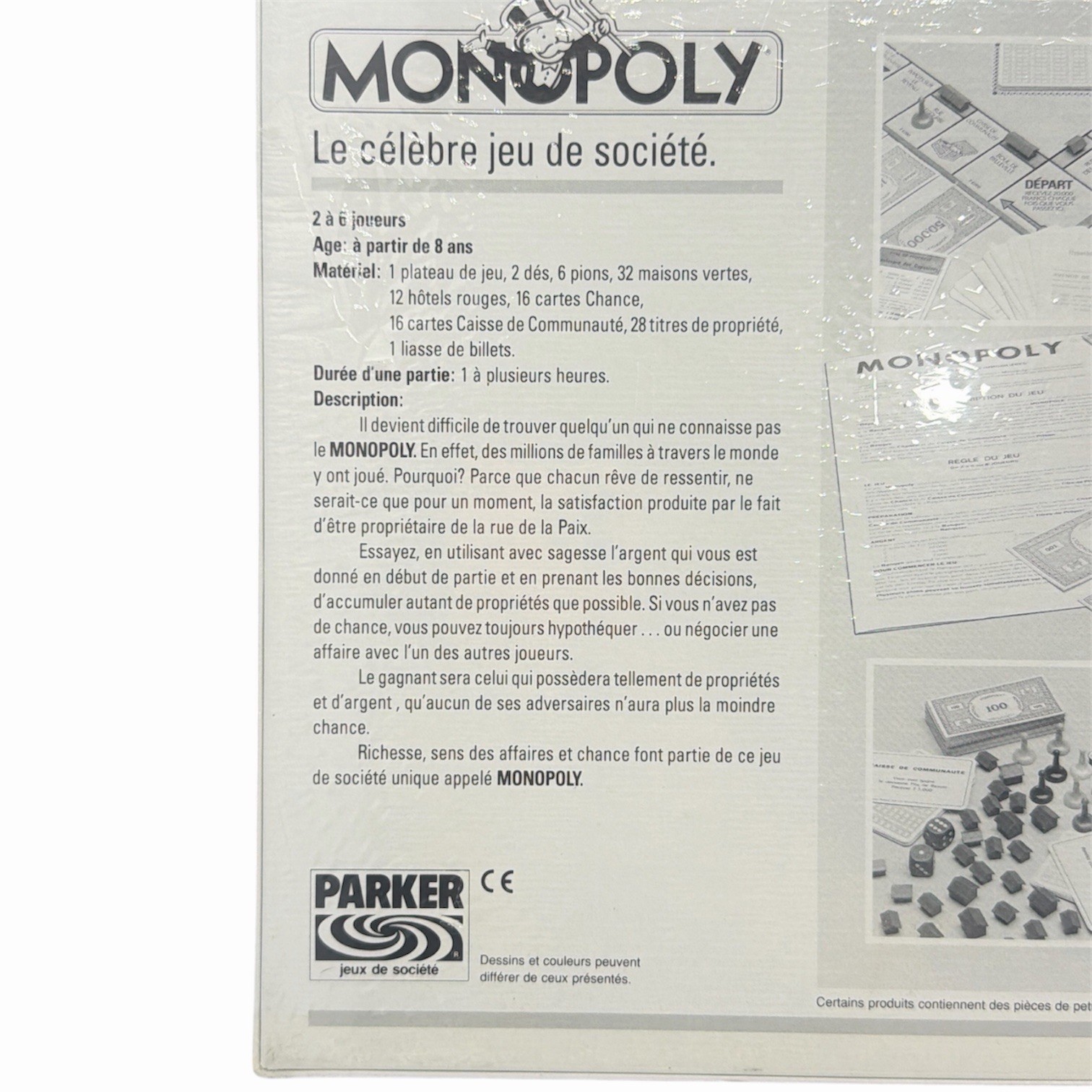 Vintage French Monopoly Board Game Parker Bros Sealed Made In France