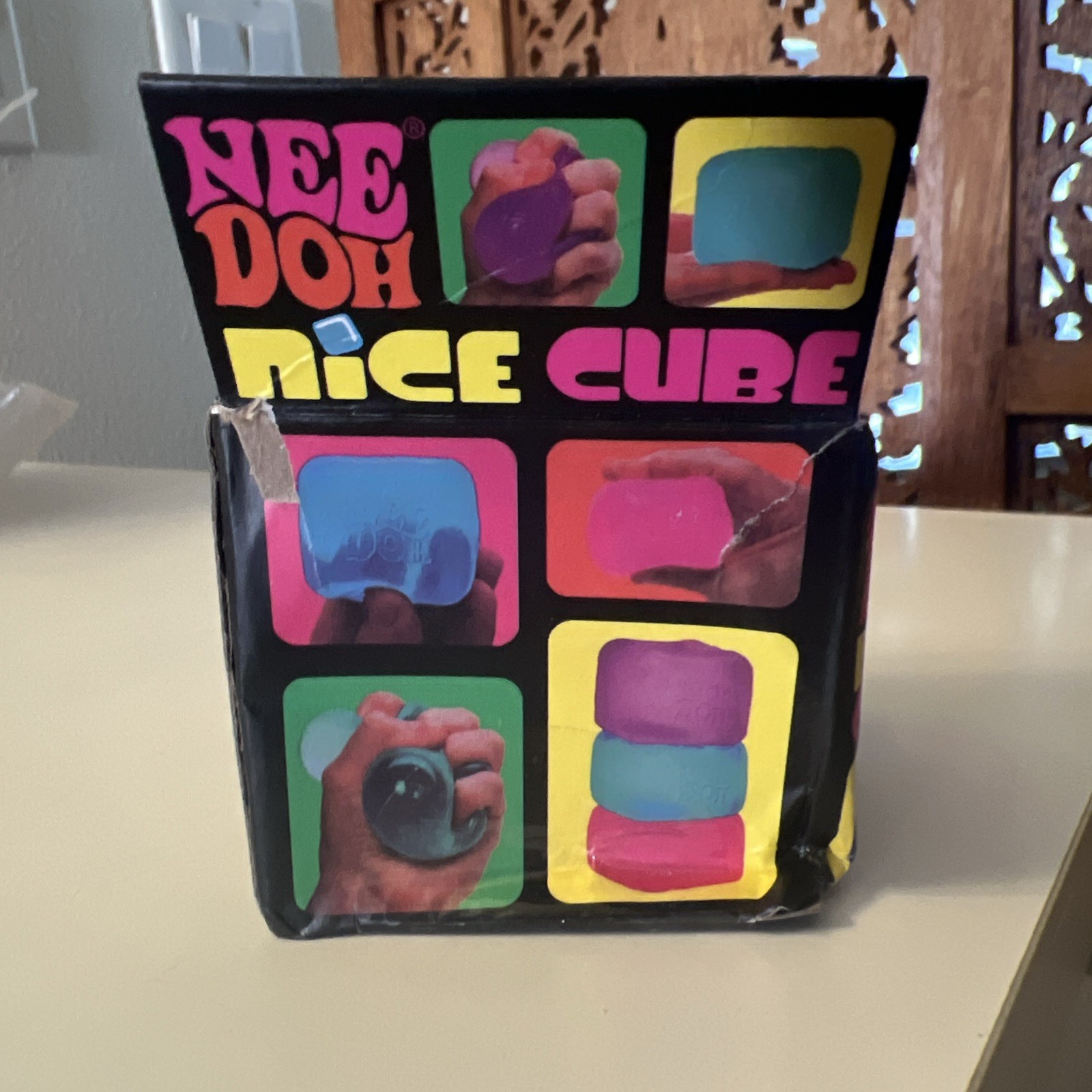 Nee Doh Schylling Needoh Nice Cube PURPLE Authentic Manipulative Toy NEW in Box