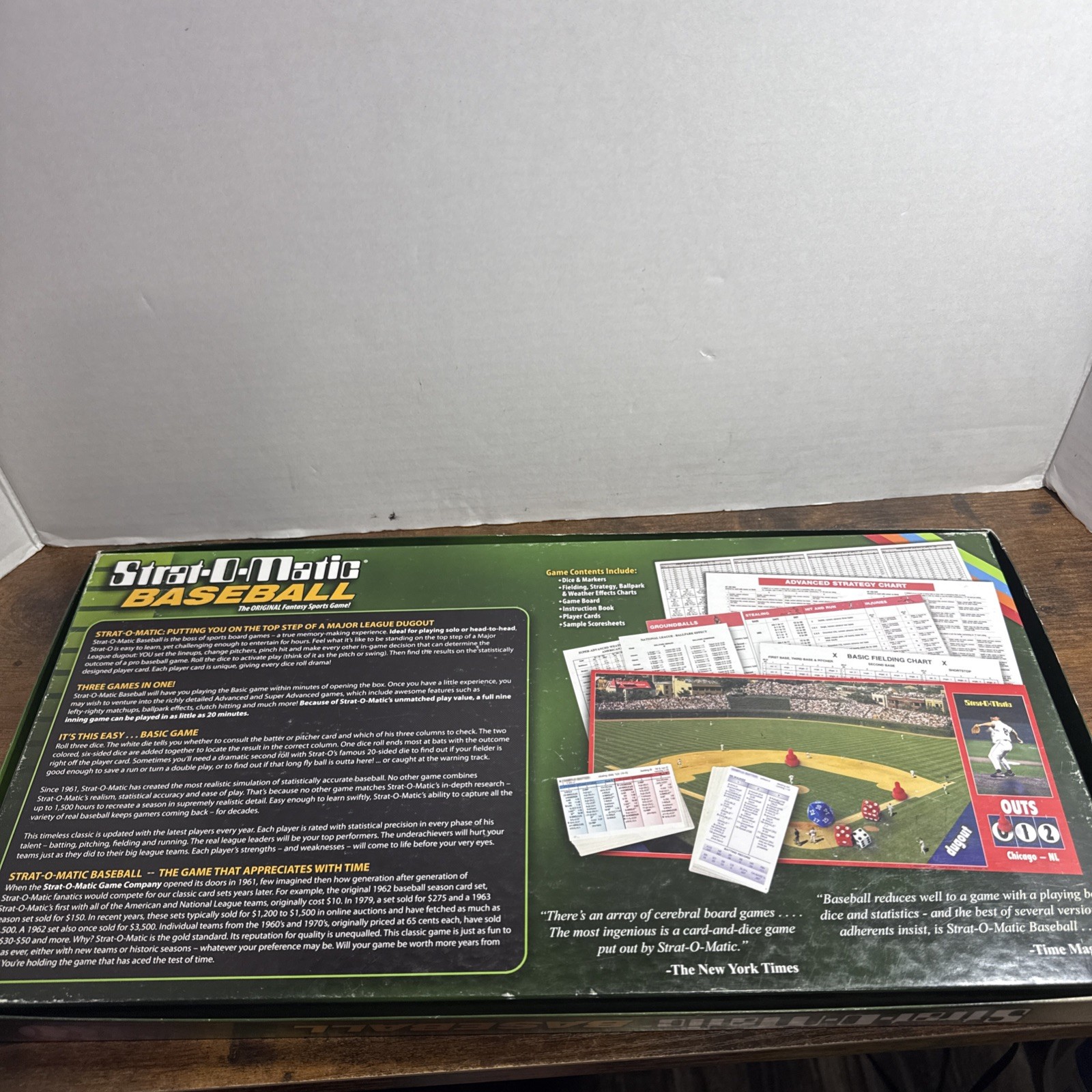Strat O Matic Baseball Game Box Board Charts Dice 100% Complete