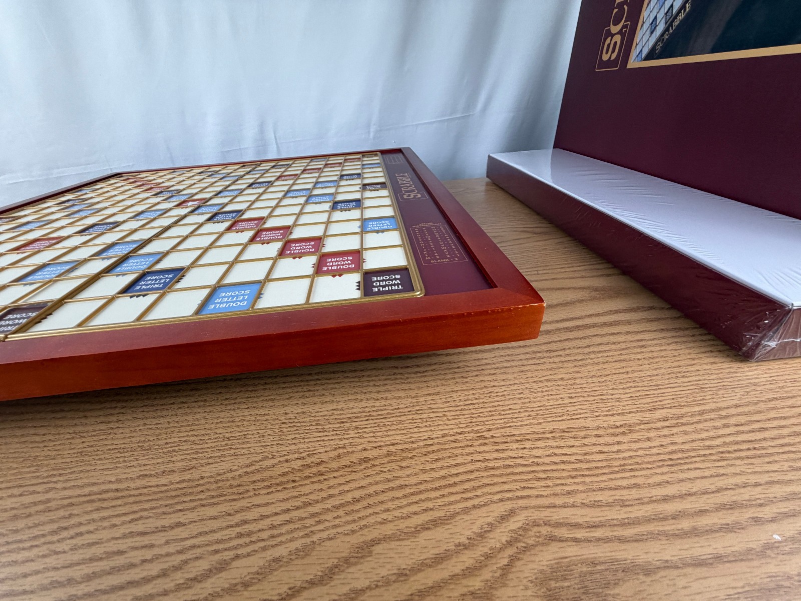 Scrabble Giant Deluxe Wooden Edition Turntable Board Game Open Box Item