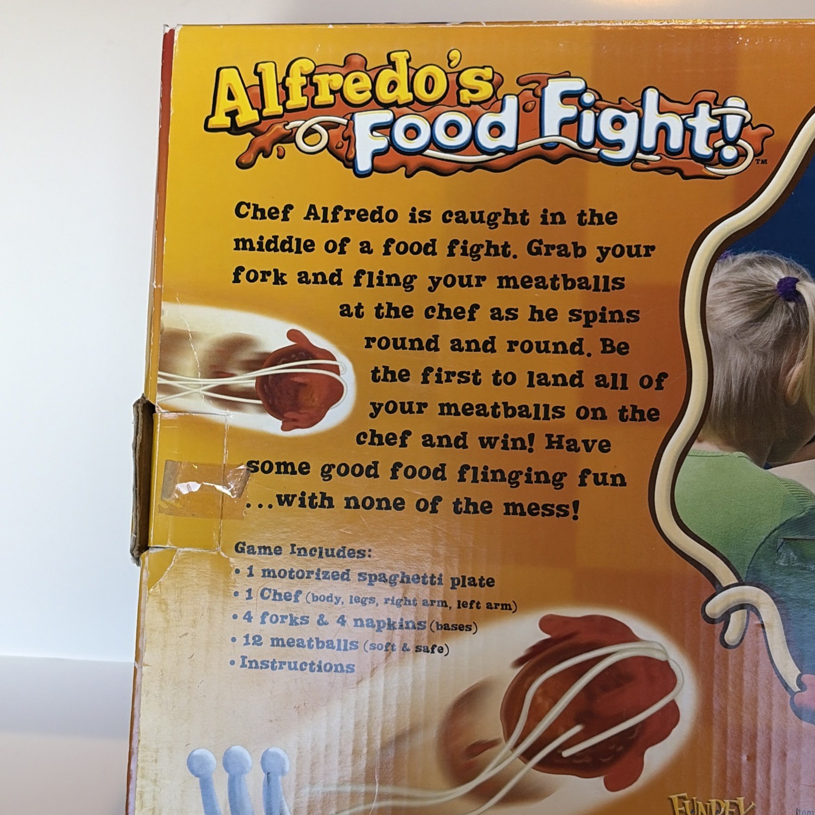 Alfredo’s Food Fight Game Fundex 2005 Vintage Board Game Electronic Incomplete