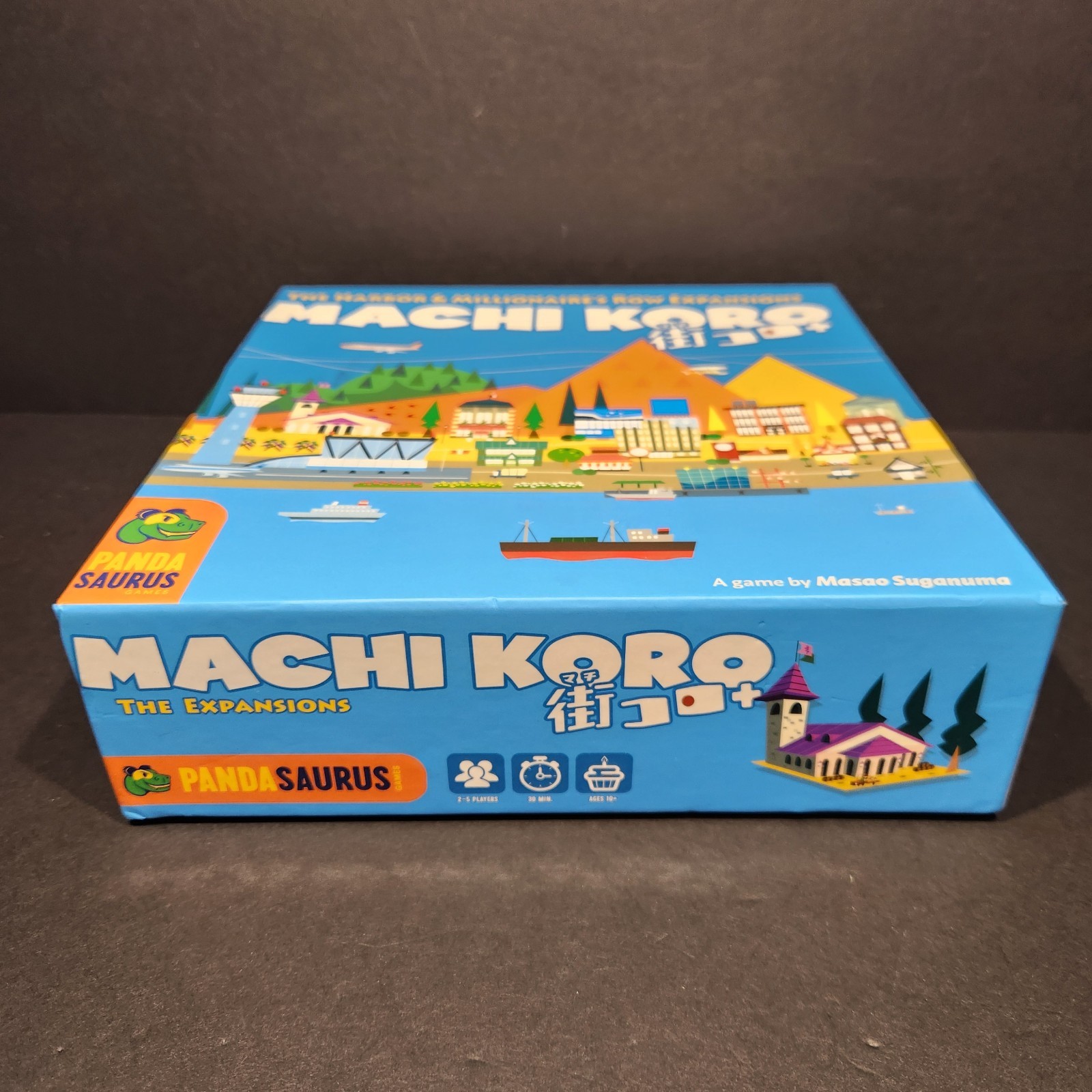 Machi Koro Card Game BASE PLUS 2 expansions Harbor and Millionaire’s Row in box