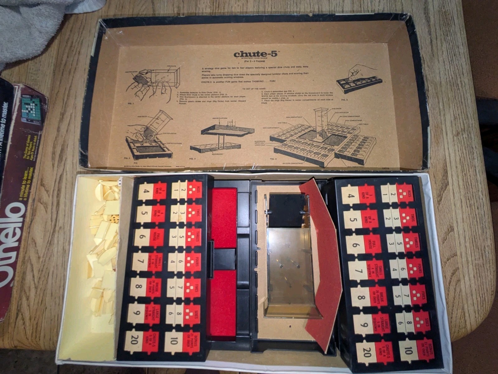 Vintage Board Game- Chute-5 Board Game 1973 E.S Lowe Milton Bradley Complete